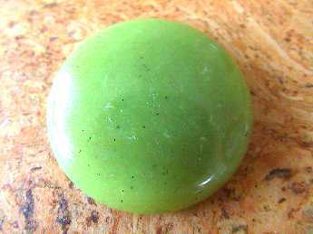 Cabochon, rund (25mm) - Jade "Lemon"