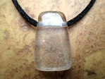 Trommelstein, gebohrt - Bergkristall