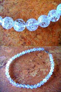 Halskette "Kugel"  - Cracked Crystal