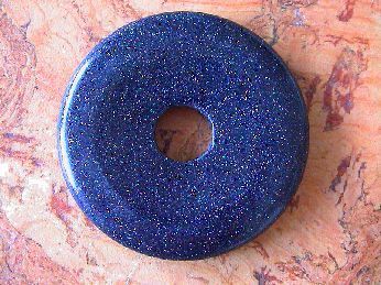 Donut (4,5cm)  - Blaufluß (synthetisch)