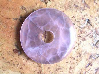 Donut (4,5cm)  - Fluorit "Lavendelfarben"