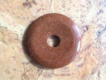 Donut (4,5cm)  - Goldfluss (synthetisch)