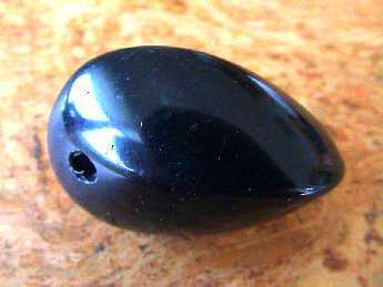 Oloid, gebohrt - Obsidian "Schwarz"