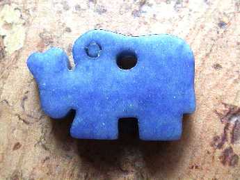 Elefant mini, gebohrt - Blauquarz