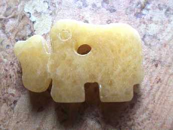 Elefant mini, gebohrt - Calcit "Orange"