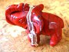 Edelsteingravuren - Elefant - Jaspis "Rot"