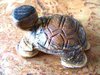 Edelsteingravuren - Schildkröte - Bilderjaspis