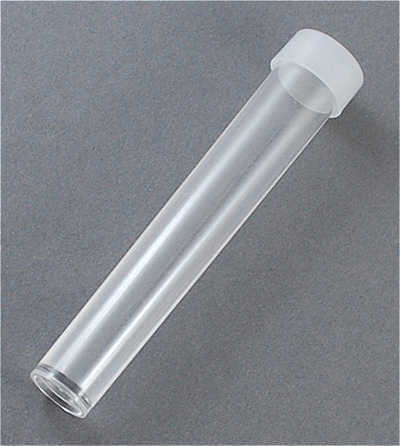 Kunststoff-Perlenfläschchen mit Deckel, 78 x 13mm
