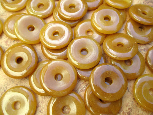 Donut (3,0cm) - Aventurin "Gelb" (dunkel)