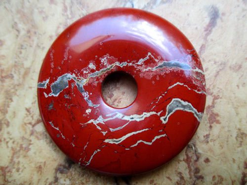 Donut (5,0cm) - Jaspis "Red Striped"