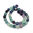 Strangware - Röhren, rautenförmig facettiert 11 x 9mm - Fluorit "Rainbow"