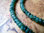 Halskette "Button" - Smaragd