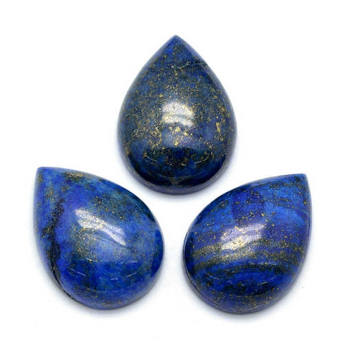 Cabochons -"Tropfen" 25 x 18mm - Lapis-Lazuli (gefärbt)