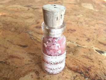 Edelsteinfläschchen klein - Rhodochrosit
