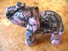 Edelsteingravuren - Elefant - Rhodonit