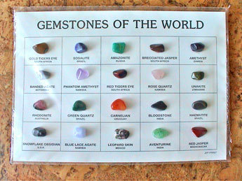 Edelstein-Displaykarte - "Gemstones of the World" (groß)