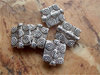 Tibetische Perlen - "Rechteck 12 x 10mm, Antik-Silber"