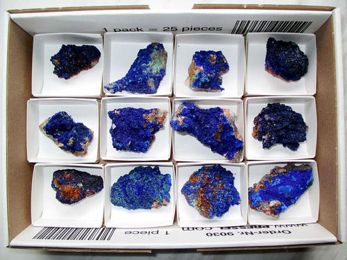 Mineralien - Azurit (Extra Qualität) (12-Stück-Partie)