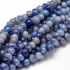 Strangware - Nugget-Perlen, rundlich, 9-12 x 7-10mm - Blauquarz